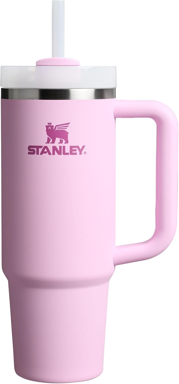 STANLEY Quencher H2.0 Tumbler with Handle and Straw 30 oz | Flowstate 3-Position Lid | Cup Holder Compatible for Travel | Insulated Stainless Steel Cup | BPA-Free | Rose Quartz 2.0